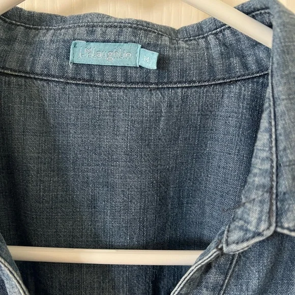 J. McLaughlin 💙 Erika Linen-blend blouse, amazing condition, size: M - Picture 5 of 16